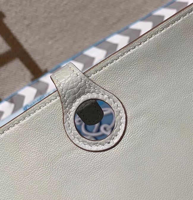 エルメス ドゴンGM パールグレー トゴ シルバー金具