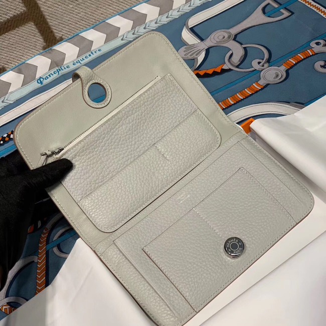 エルメス ドゴンGM パールグレー トゴ シルバー金具