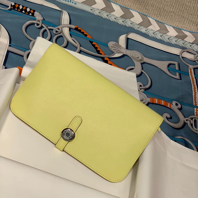エルメス ドゴンGM ジョーヌプッサン スイフト シルバー金具