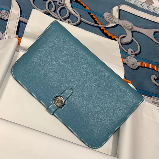 エルメス ドゴンGM ブルージーン スイフト シルバー金具