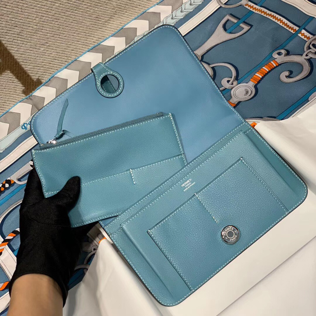 エルメス ドゴンGM ブルージーン スイフト シルバー金具