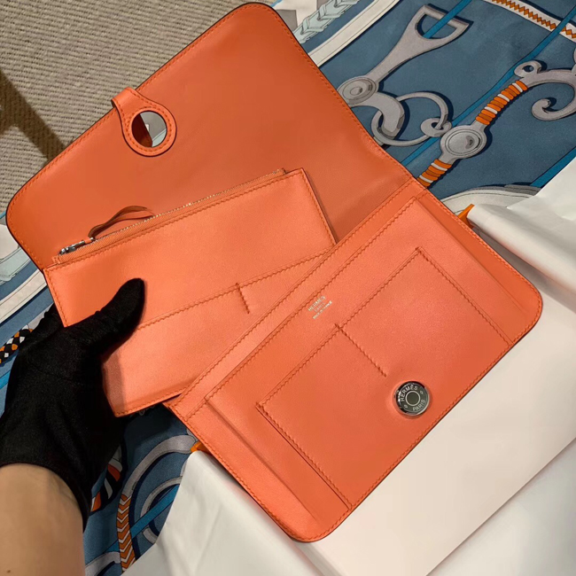 エルメス ドゴンGM オレンジ スイフト シルバー金具