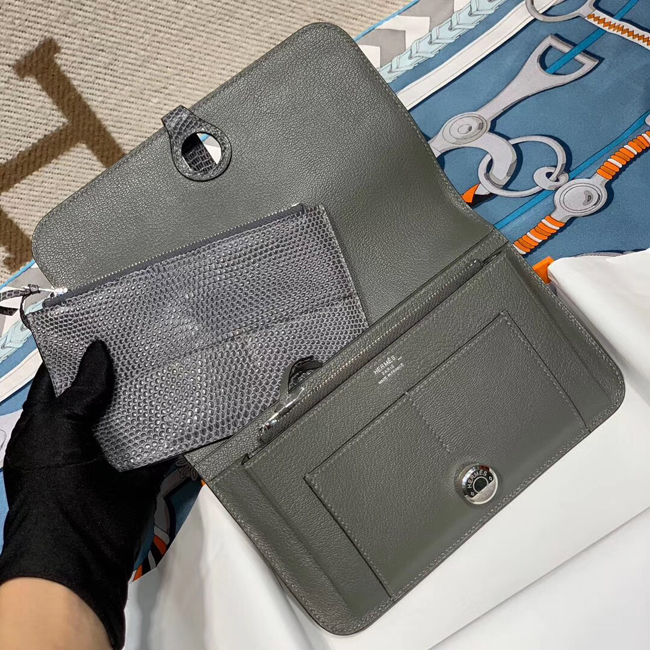 エルメス ドゴンGM エタン リザード シルバー金具