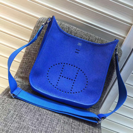 エルメス エブリン エヴリン3 33/GM ブルーエレクトリック トリヨン シルバー金具