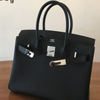 流出エルメス製作技術バーキン 25cm [Birkin 25cm]トゴ ミコノスブルー×シルバー金具