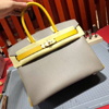 エルメス バーキン30 エトゥープ/レモンイエロー ゴールド金具