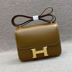 エルメス コンスタンスミニ ゴールド ボックスカーフ ゴールド金具