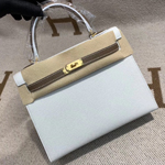 エルメス ケリー28 エトゥープ/クレ ヴォーエプソン ゴールド金具