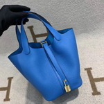 エルメス ピコタンロックPM ブルーゼリージュ トリヨンモーリス ゴールド金具