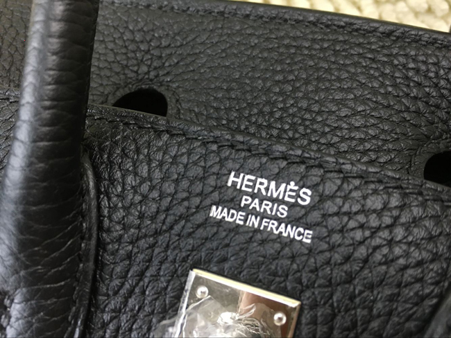 エルメス バーキン25 ブラック トゴ シルバー金具