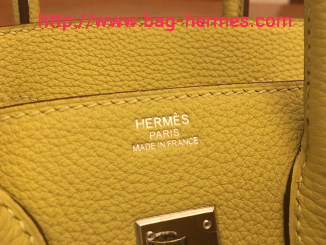 エルメス バーキン25 ジョーヌプッサン トゴ シルバー金具