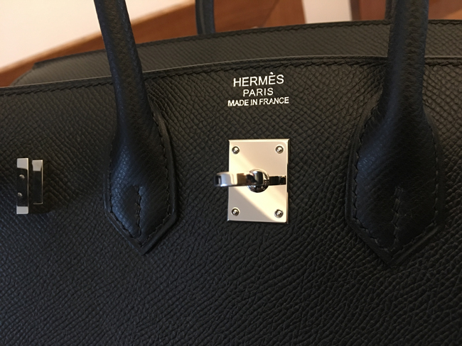 エルメス バーキン25 ブラック エプソン シルバー金具