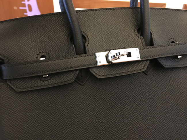 エルメス バーキン25 ブラック エプソン シルバー金具