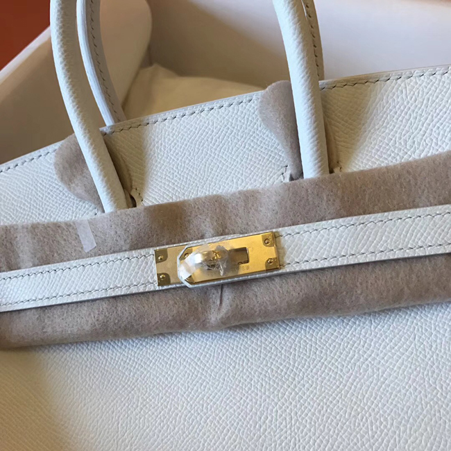 エルメス バーキン30 ホワイト エプソン ゴールド金具