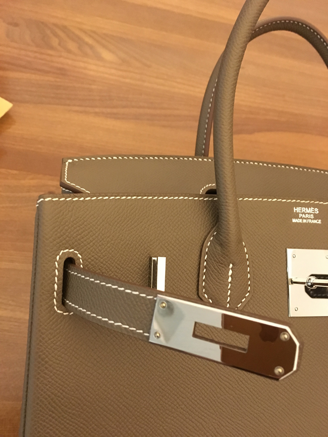 エルメス バーキン30 エトゥープ エプソン シルバー金具