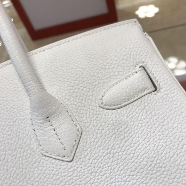 エルメス バーキン30 ホワイト トリヨンクレマンス シルバー金具