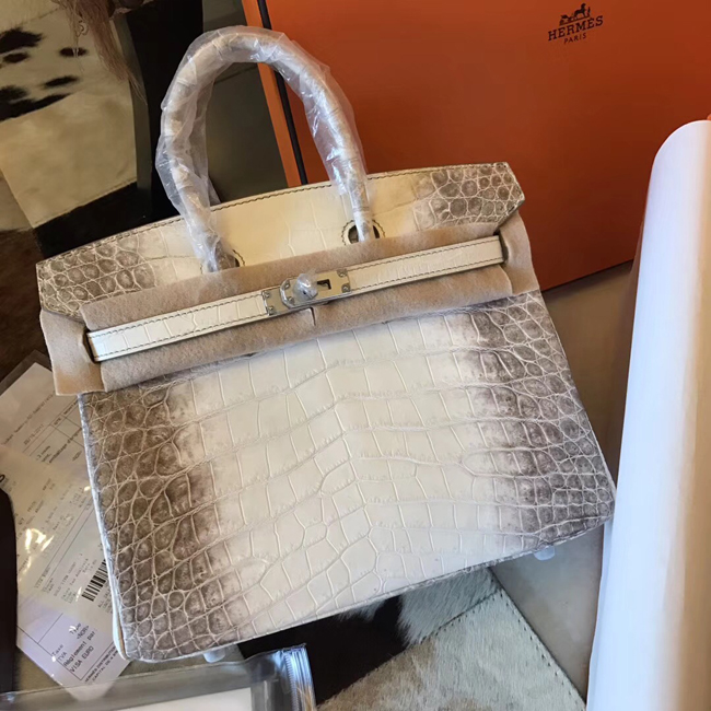 エルメス バーキン25 ヒマラヤ クロコダイル シルバー金具