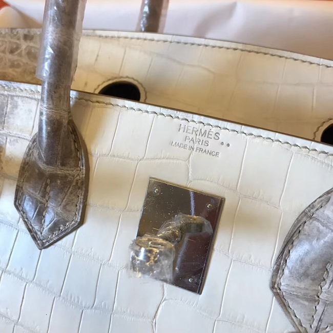 エルメス バーキン25 ヒマラヤ クロコダイル シルバー金具