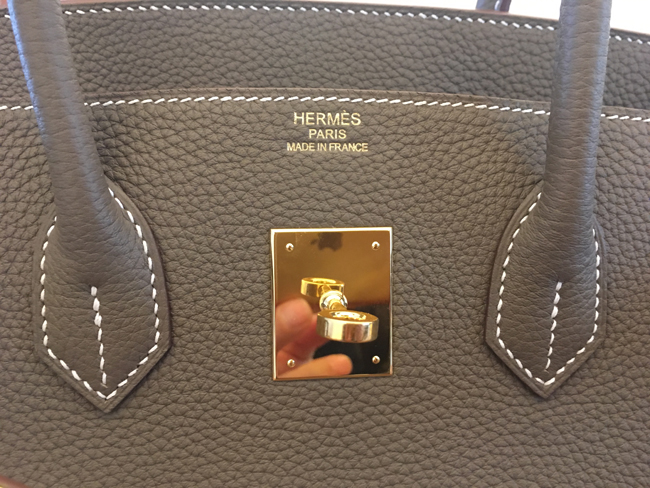 エルメス バーキン35 エトゥープ トゴ ゴールド金具