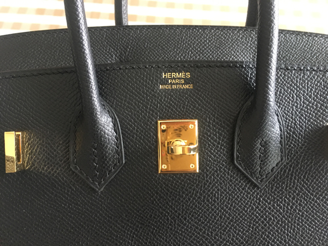 エルメス バーキン25 ブラック エプソン ゴールド金具