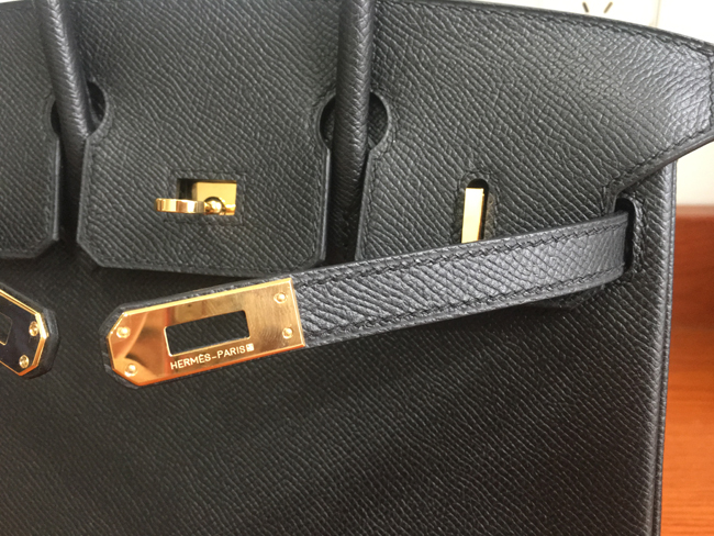 エルメス バーキン25 ブラック エプソン ゴールド金具