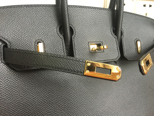 エルメス バーキン25 ブラック エプソン ゴールド金具