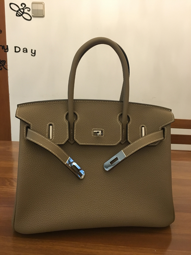 エルメス バーキン30 トゥルティ―ルグレー トゴ シルバー金具