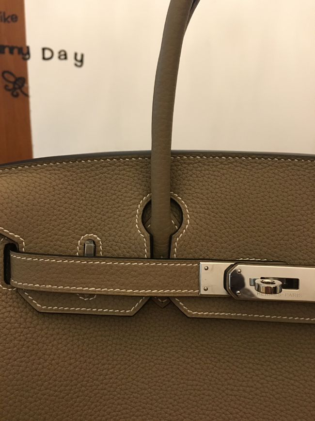 エルメス バーキン30 トゥルティ―ルグレー トゴ シルバー金具