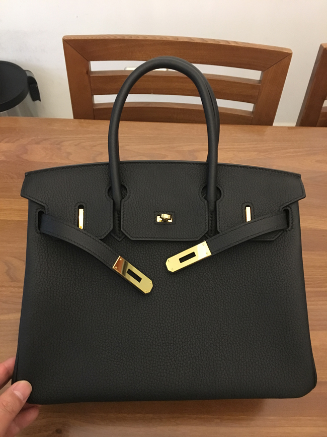 エルメス バーキン30 ブラック トゴ ゴールド金具