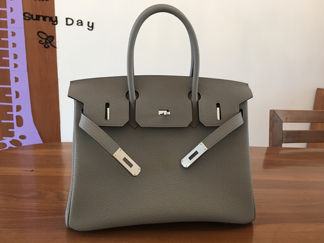 エルメス バーキン30 トレンチ トゴ シルバー金具