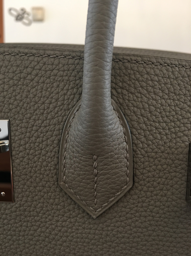 エルメス バーキン30 トレンチ トゴ シルバー金具
