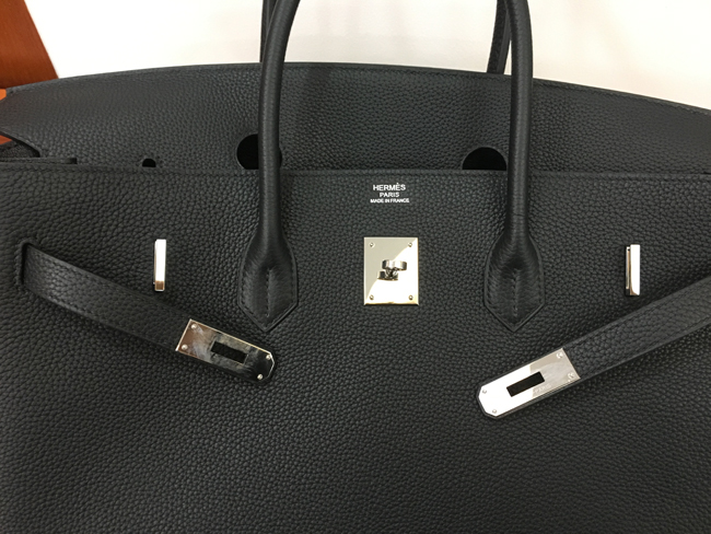 エルメス バーキン40 ブラック トゴ シルバー金具