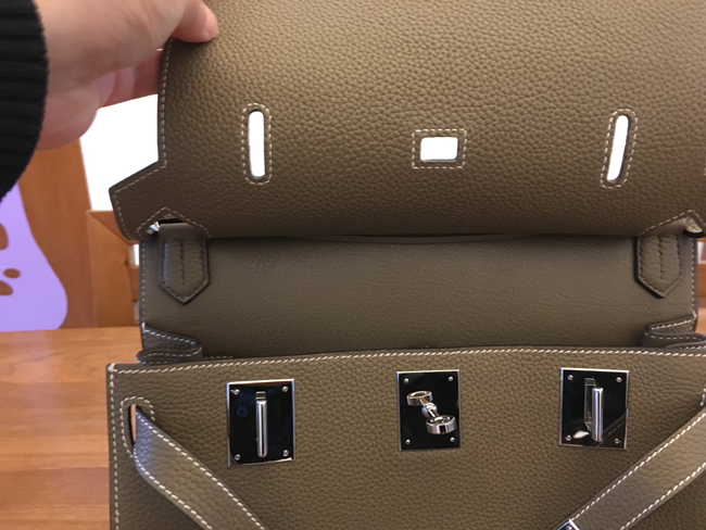 エルメス ジプシエール28 エトゥープ トリヨン シルバー金具