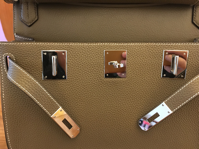 エルメス ジプシエール28 エトゥープ トリヨン シルバー金具