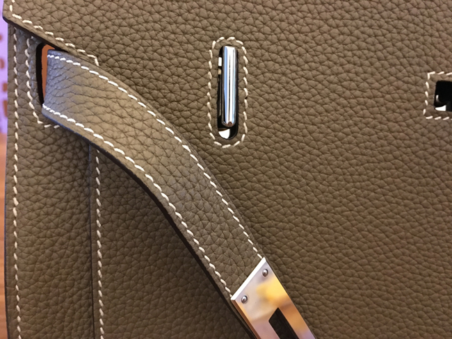 エルメス ジプシエール28 エトゥープ トリヨン シルバー金具