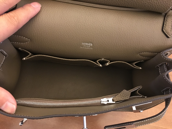エルメス ジプシエール28 エトゥープ トリヨン シルバー金具