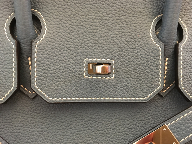 エルメス バーキン30 ブルーラン トゴ シルバー金具