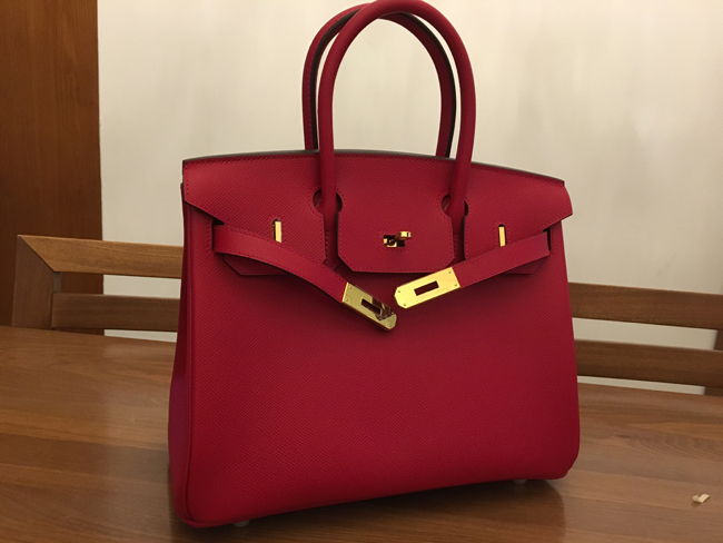 エルメス バーキン30 ルビー エプソン ゴールド金具