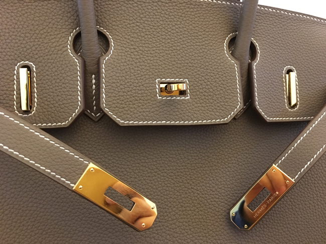 エルメス バーキン30 エトゥープ トゴ ゴールド金具