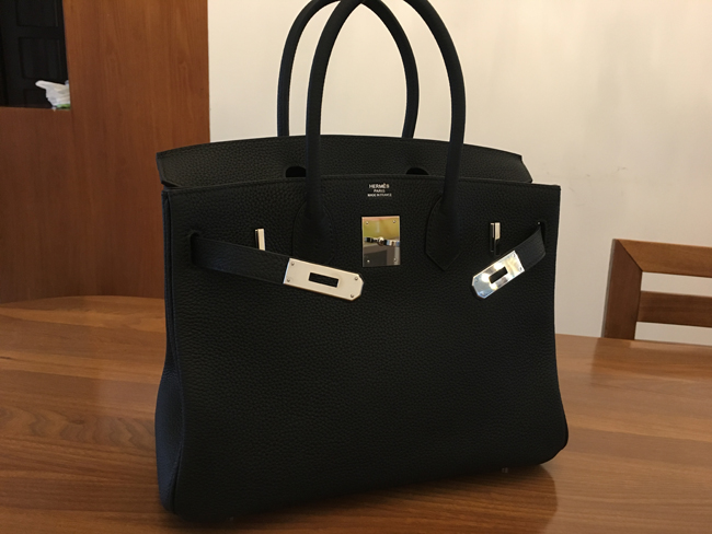 エルメス バーキン30 ブラック トリヨン シルバー金具