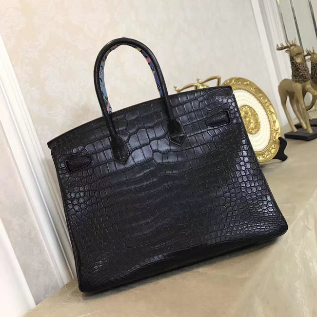 エルメス バーキン30 ブラック クロコダイル シルバー金具