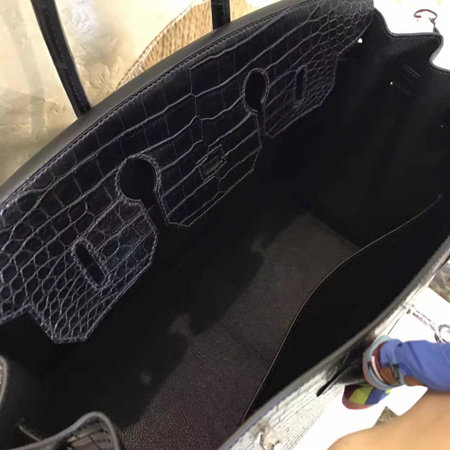 エルメス バーキン30 ブラック クロコダイル シルバー金具