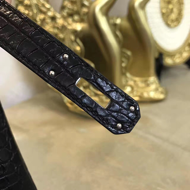 エルメス バーキン30 ブラック クロコダイル シルバー金具