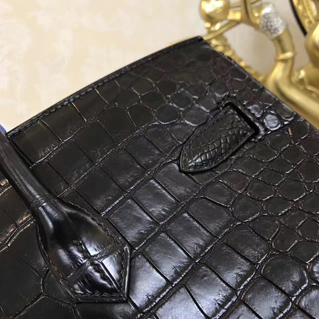エルメス バーキン30 ブラック クロコダイル シルバー金具