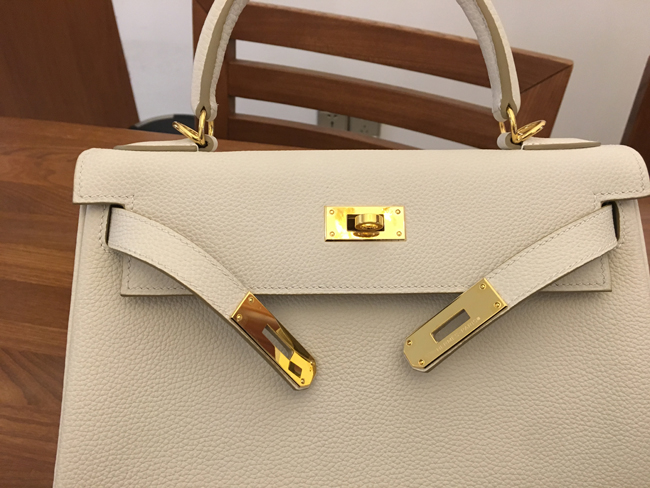 エルメス ケリー28 クレ トゴ ゴールド金具