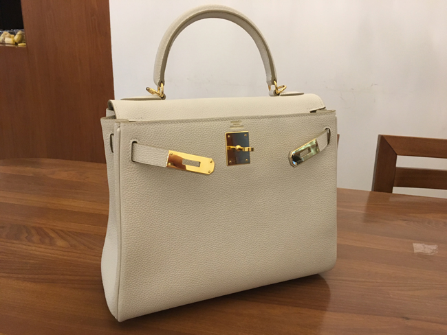 エルメス ケリー28 クレ トゴ ゴールド金具