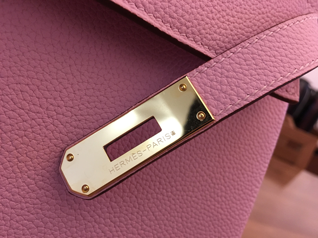 エルメス ケリー28 ローズサクラ トゴ ゴールド金具