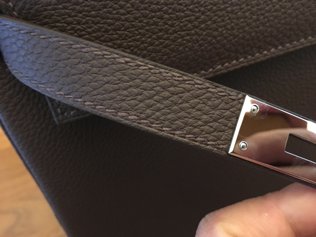 エルメス ケリー28 コーヒー トゴ シルバー金具