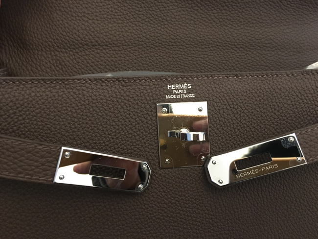 エルメス ケリー28 コーヒー トゴ シルバー金具