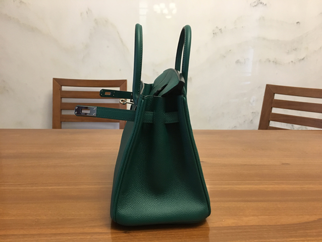 エルメス バーキン25 マラカイト エプソン シルバー金具